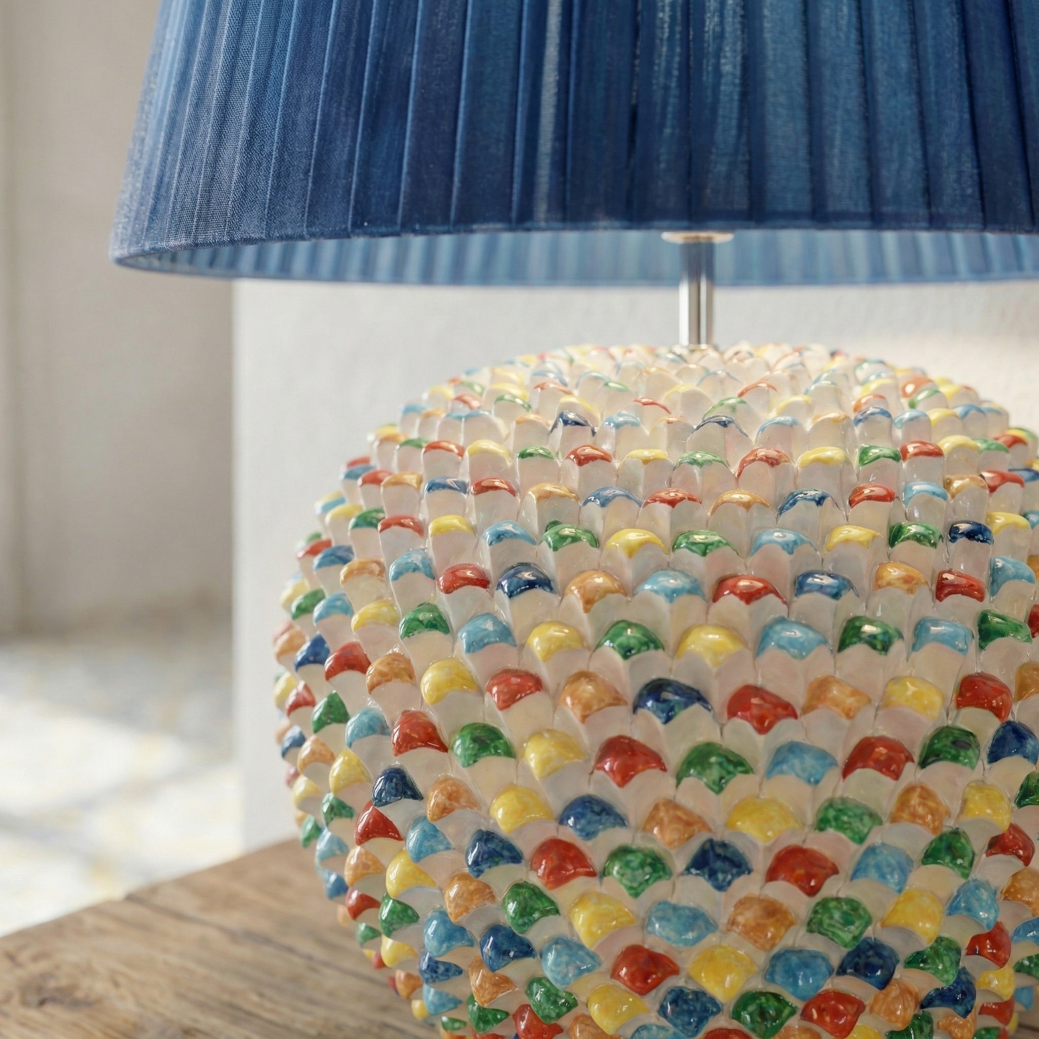 Italian Ceramic Lamp H 60 cm / 23.6" – Caltagirone Ceramic – Italian ceramic lamp tradition
