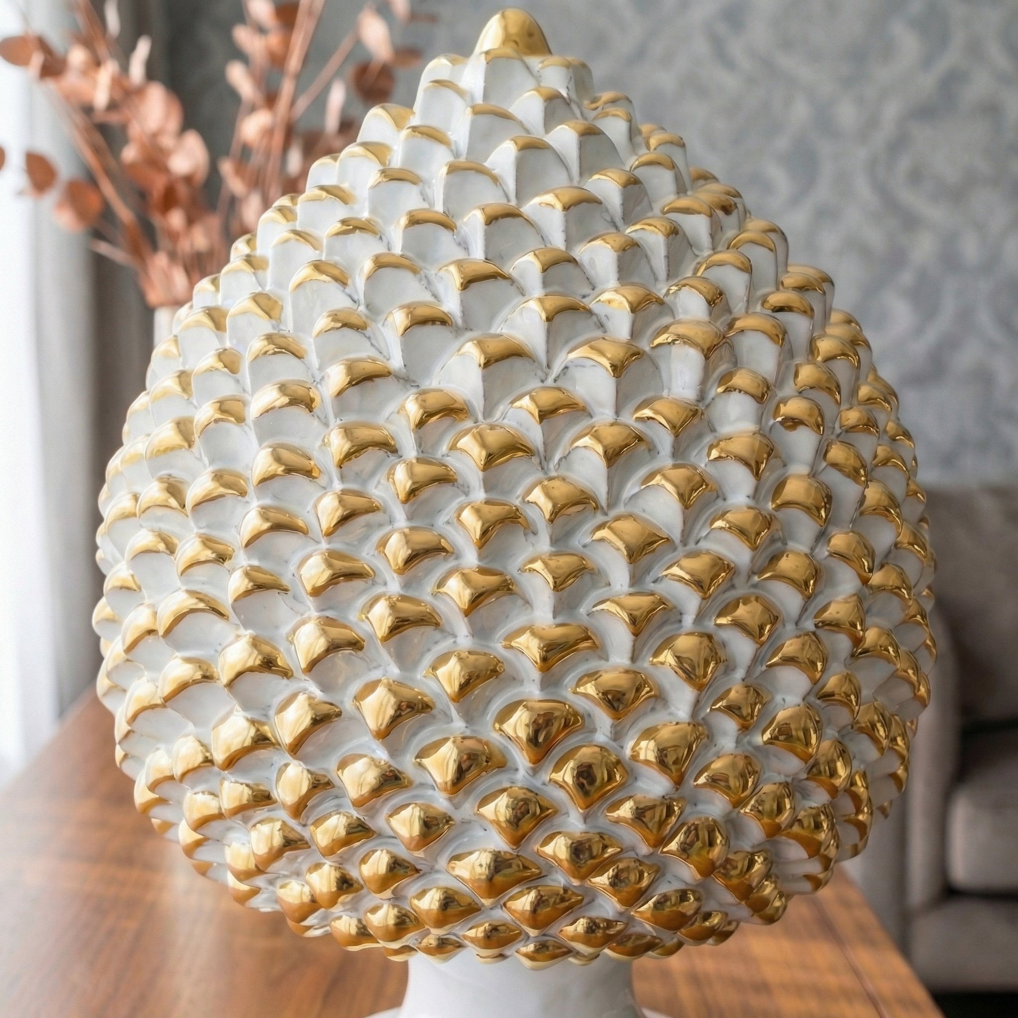 Sicilian Pine Cone H 30 cm / 11.8" – Italian pine cone ceramic from Caltagirone, Sicily