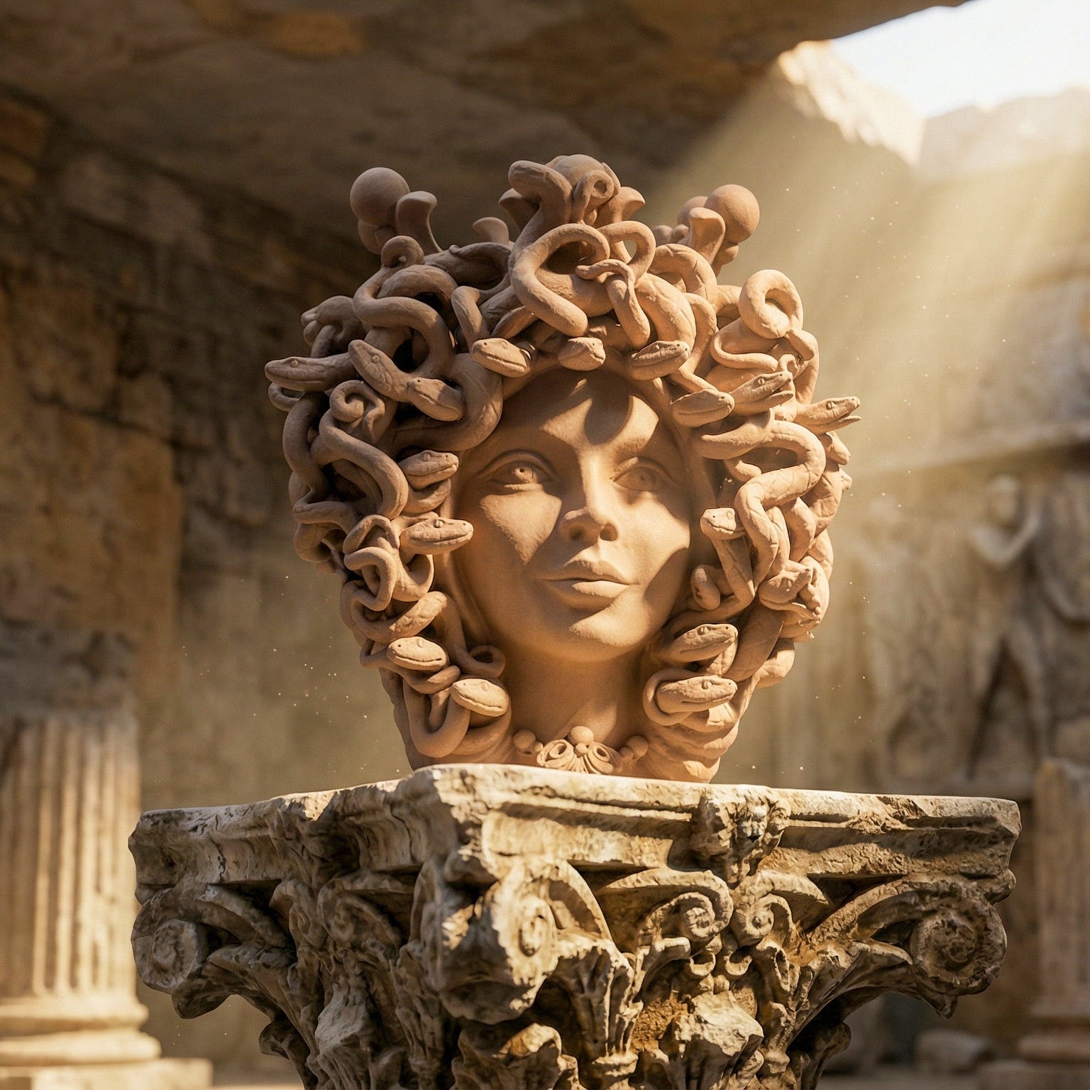 Medusa Head Vase H 38 cm / 15" – Testa di Moro from Caltagirone, Sicily