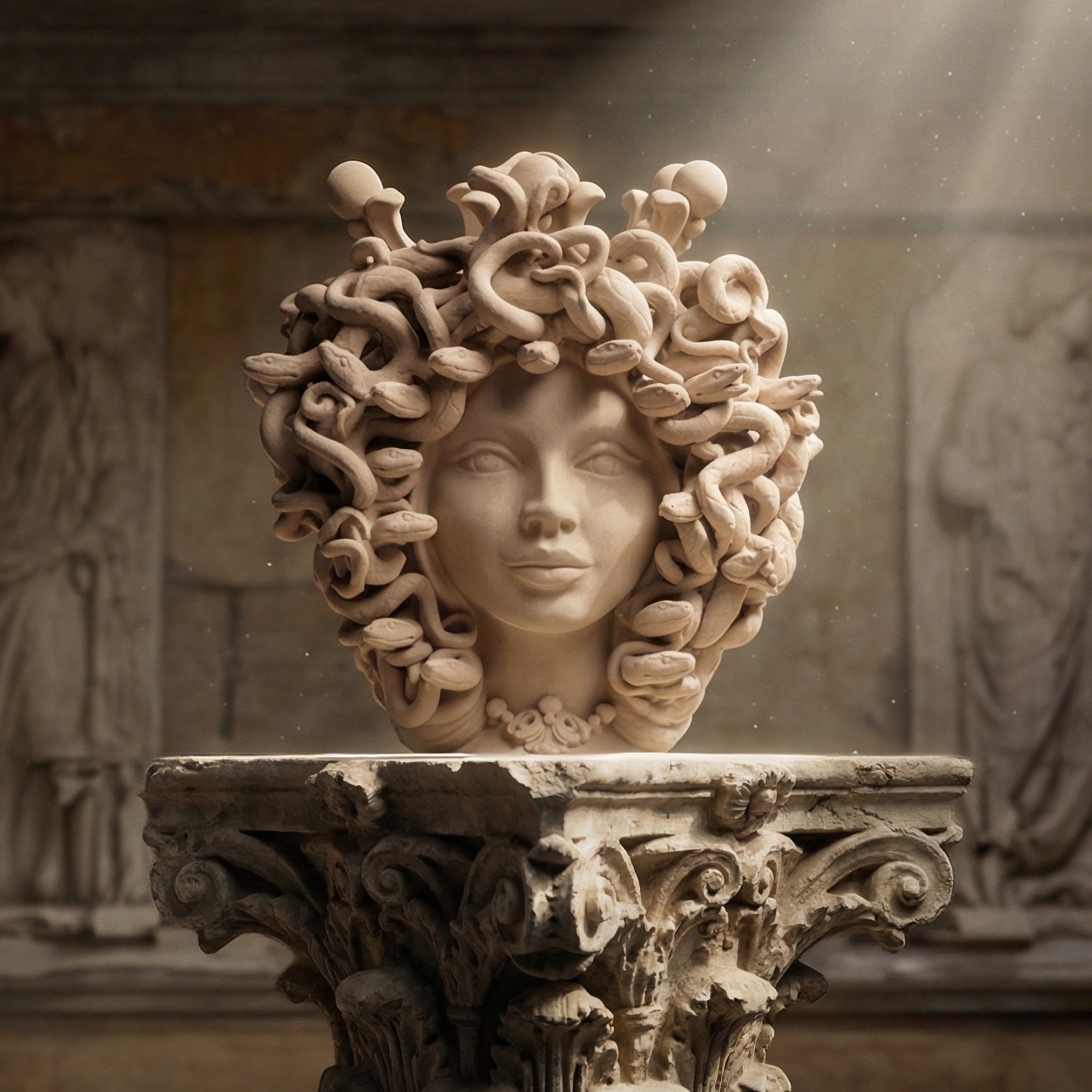 Medusa Head Vase H 38 cm / 15" – Testa di Moro from Caltagirone, Sicily