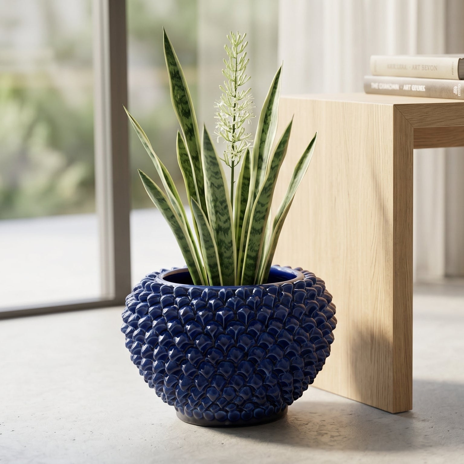 Pine Cone Cachepot – Italian ceramic from Caltagirone, Sicily