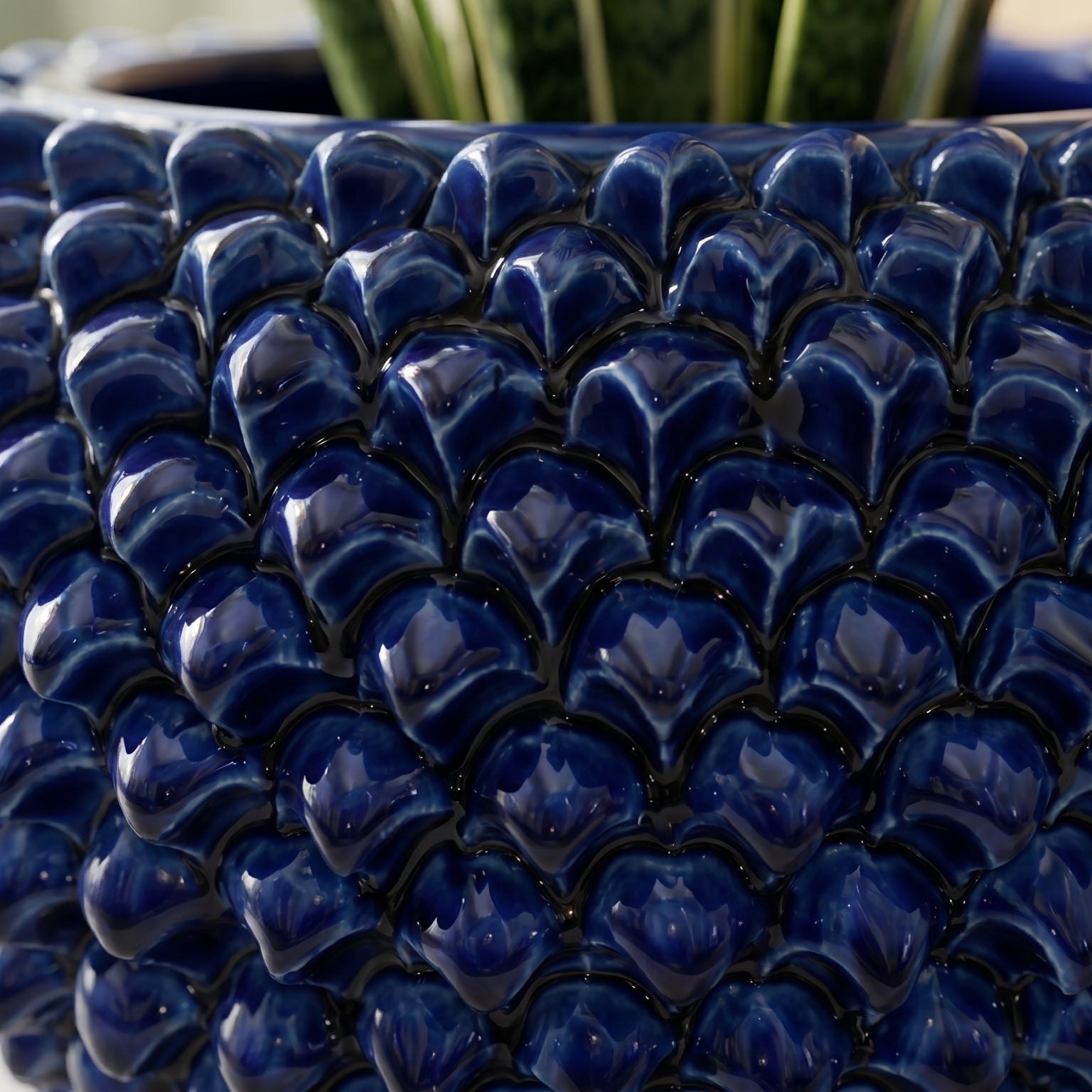 Pine Cone Cachepot – Italian ceramic from Caltagirone, Sicily