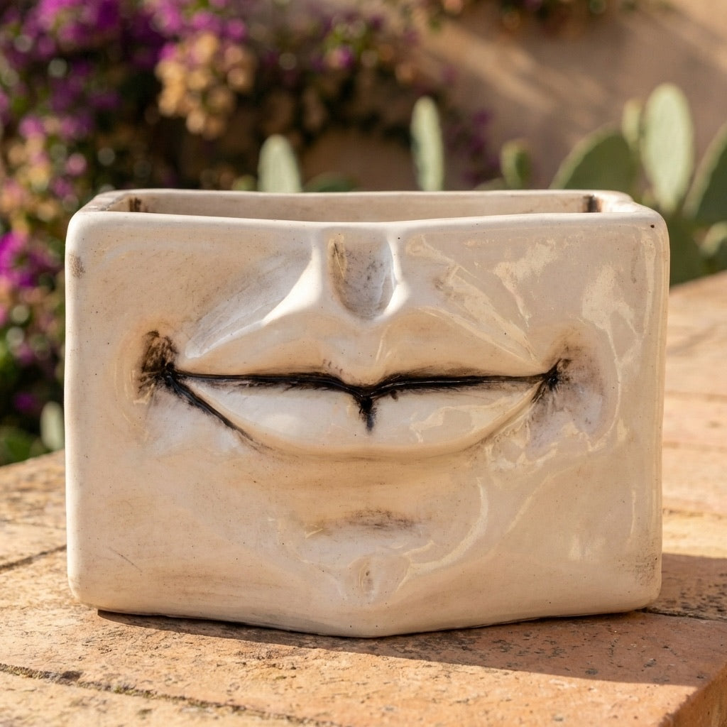 Sicilian Decorative Ceramic Box, Antique Mother of Pearl – Italian ceramic from Caltagirone, Sicily