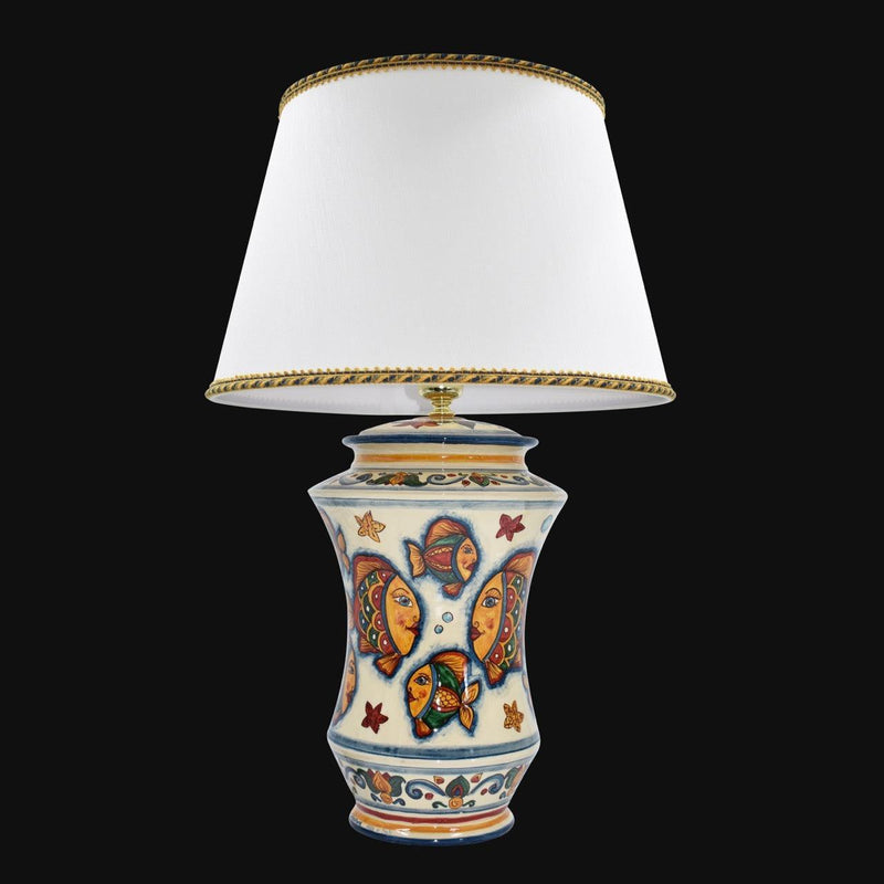 Albarello Apothecary Lamp H 35 cm / 13.8" – Caltagirone Ceramic – Italian ceramic lamp tradition