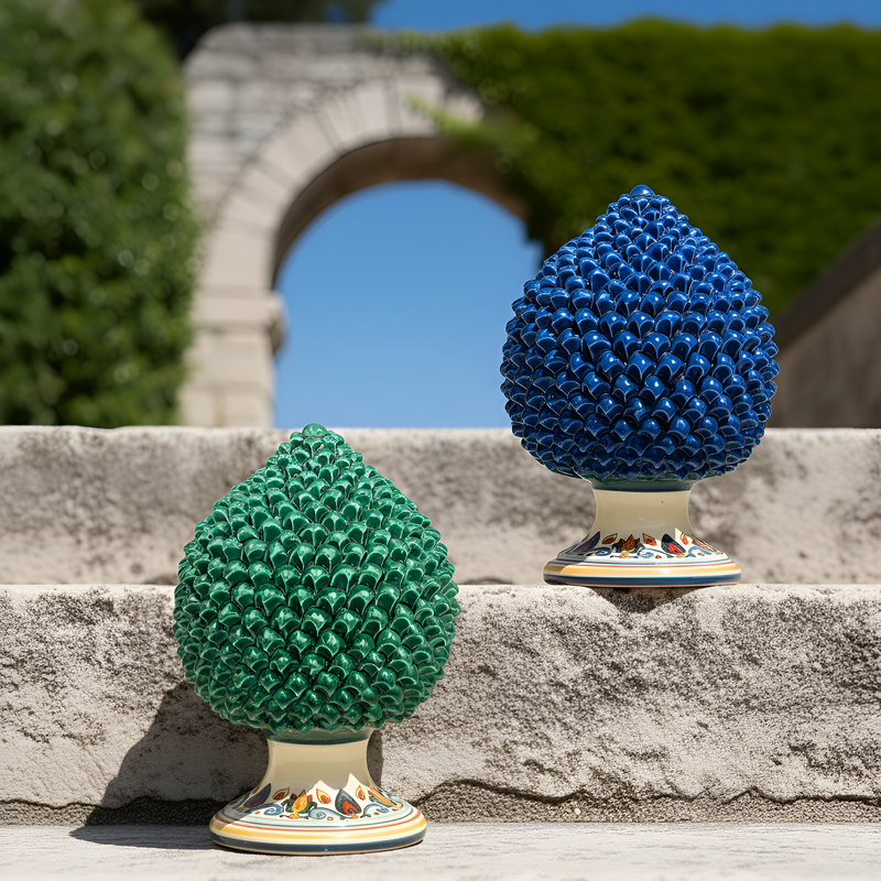 Sicilian Pine Cone, Decoro Sicily – Caltagirone Ceramic – Sicilian Pine Cone Tradition