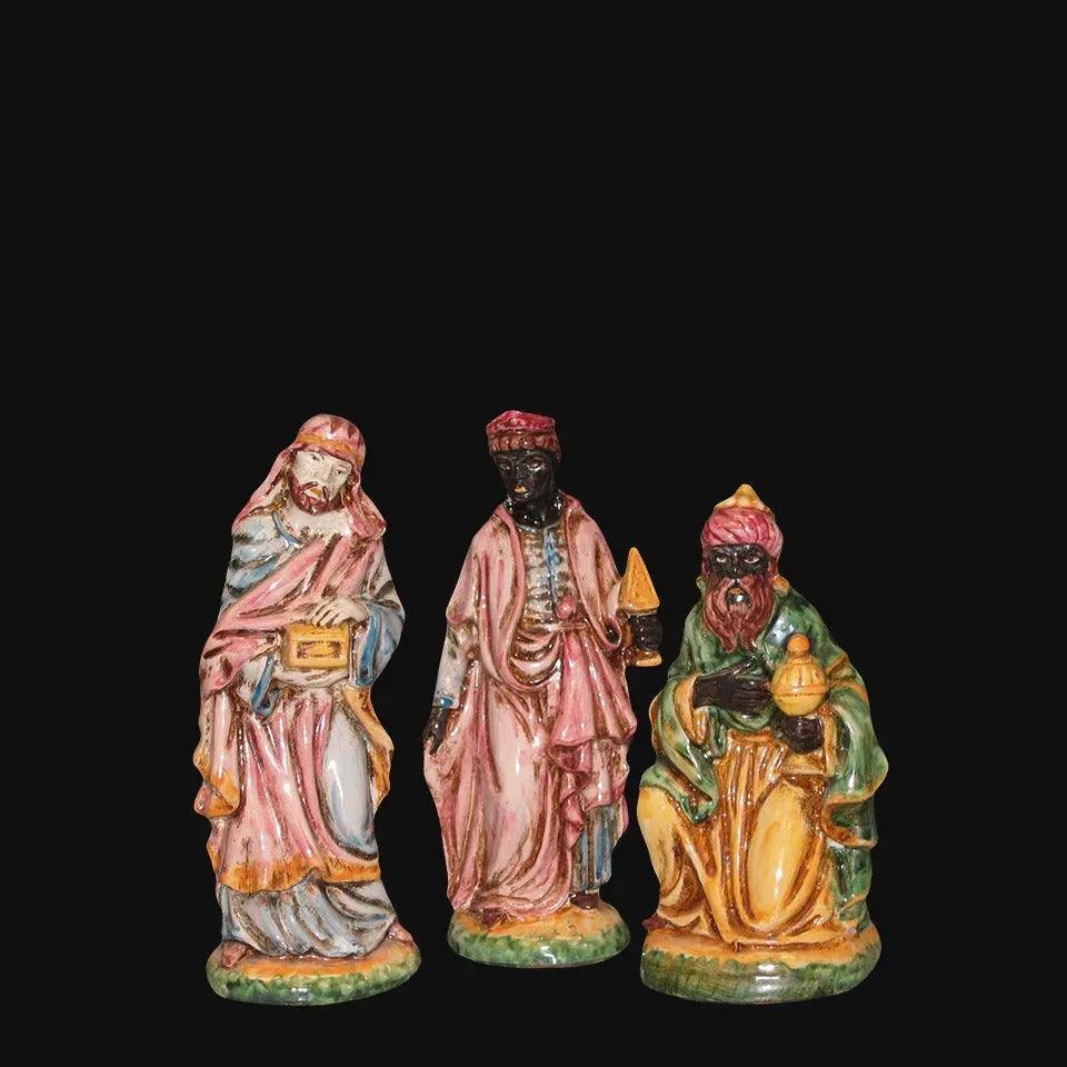 Set Re Magi presepe, ceramiche Caltagirone fatti a mano, decorazioni artigianali Sofia